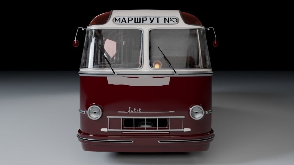 LAZ 695 Lviv high and low poly 3D model_6