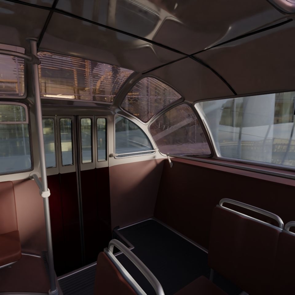 LAZ 695 Lviv high and low poly 3D model_14