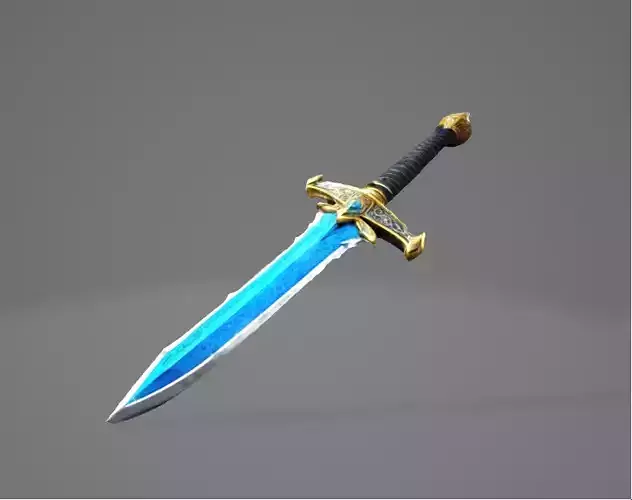Low Poly Icy Sword