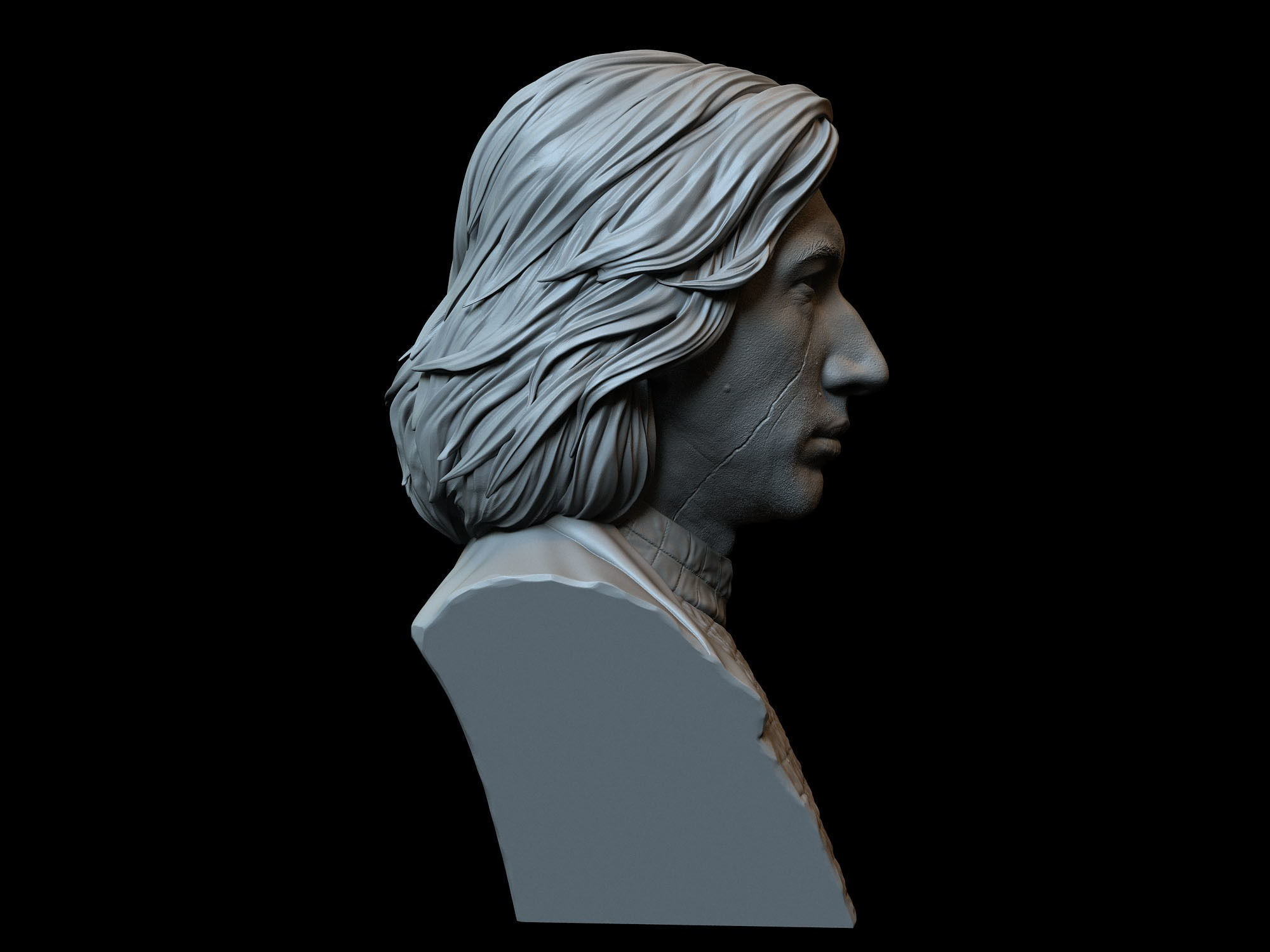 Kylo Ren aka Ben Solo from Star Wars Adam Driver 3D print model_7