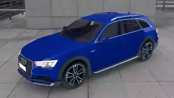 Audi A4 Allroad Quattro 2016 Low-poly 3D model