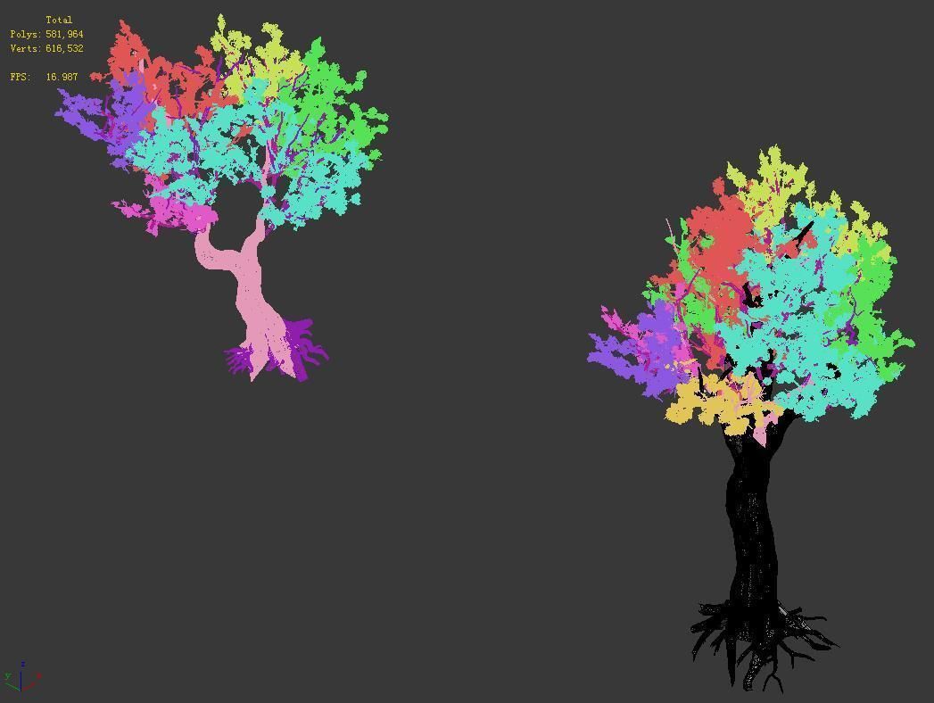 Tree - wonderful fantasy - peach tree 01 3D model_10