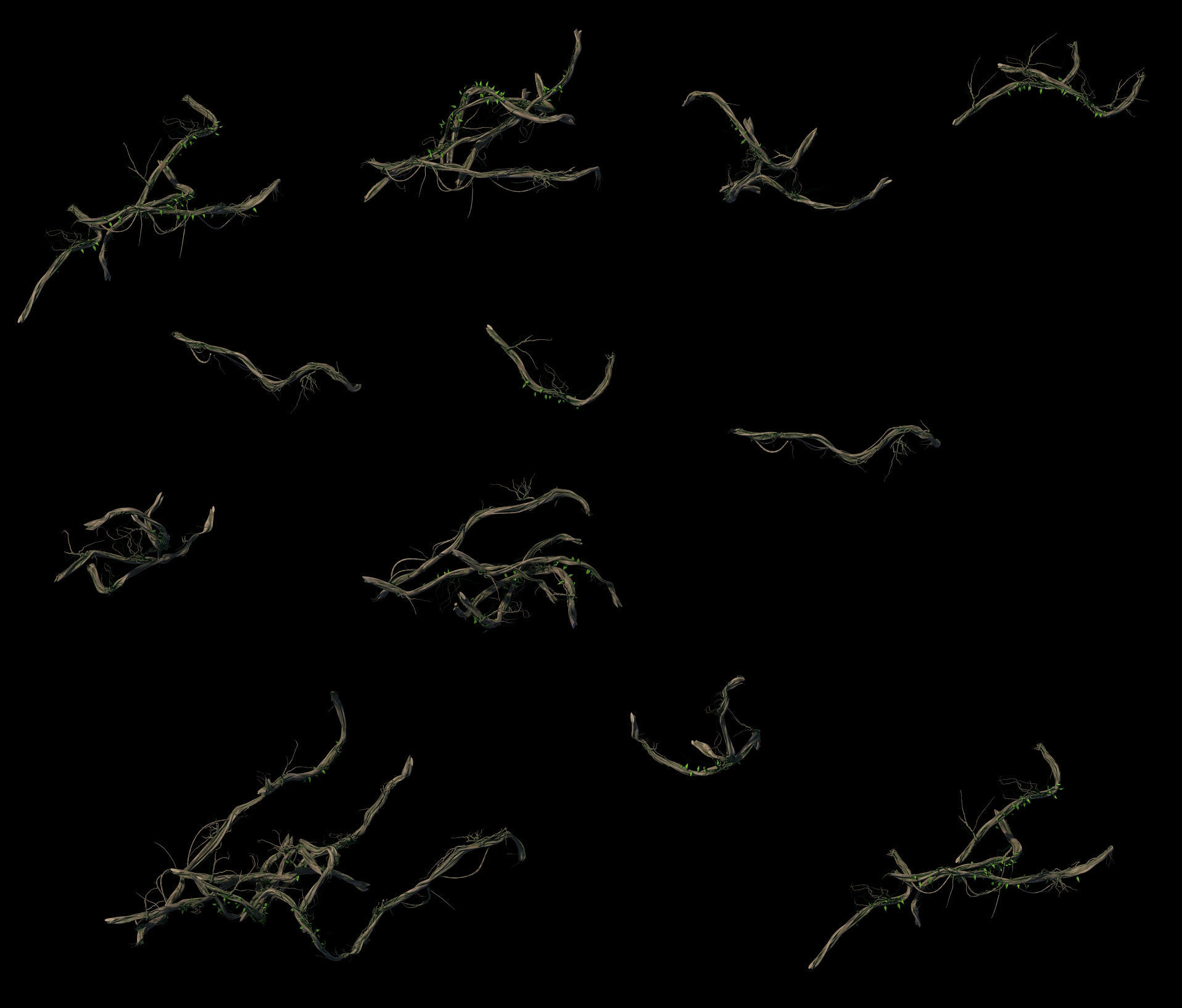 Big Trees - Vines 03 3D model_2