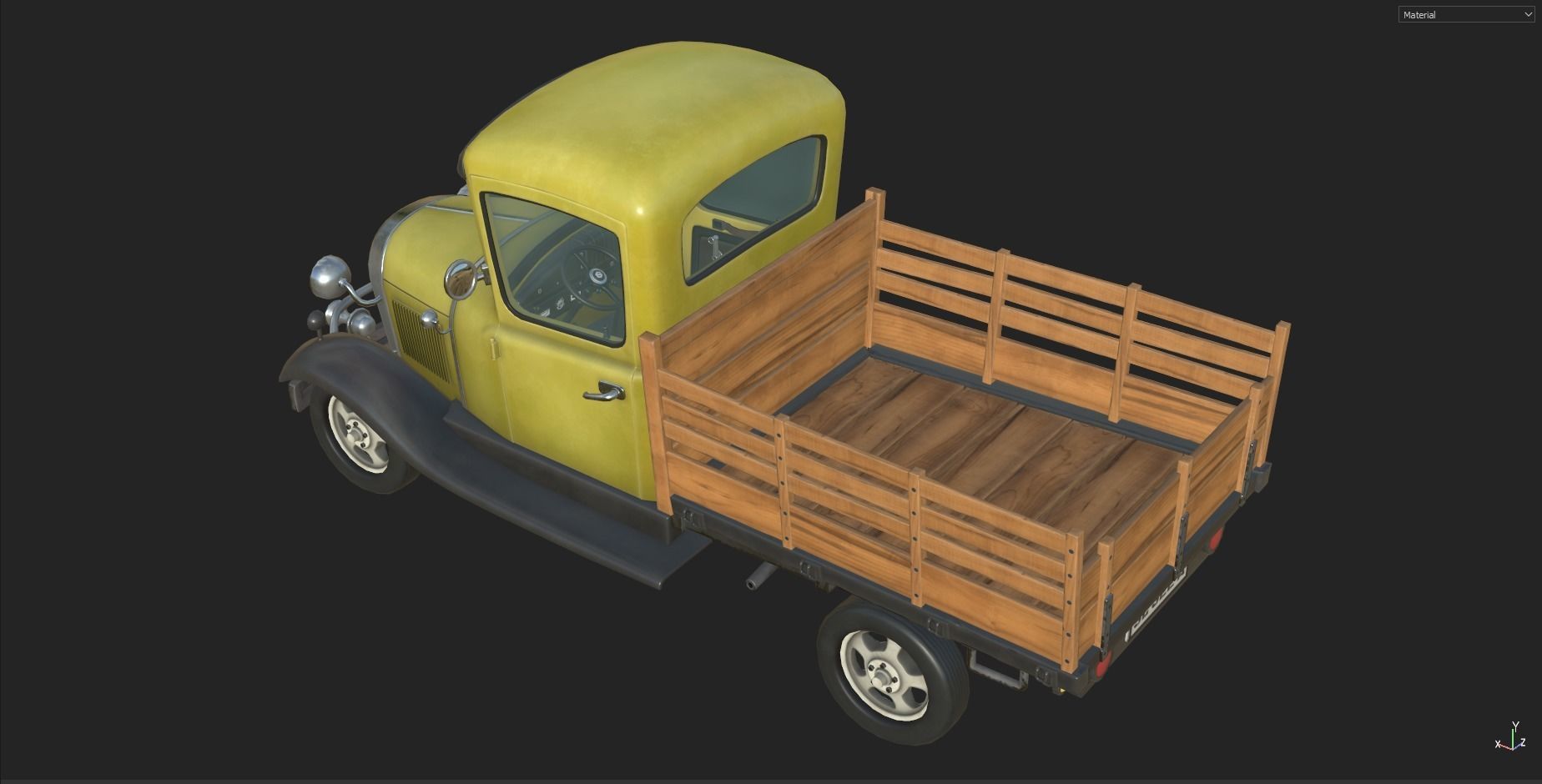 Stylized Truck Low-poly 3D model_13