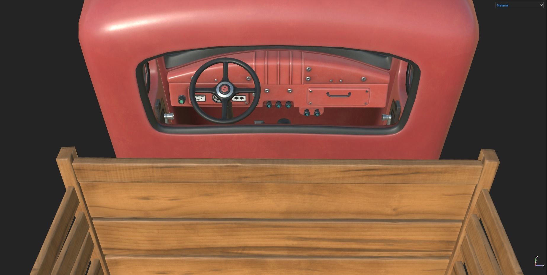 Stylized Truck Low-poly 3D model_7