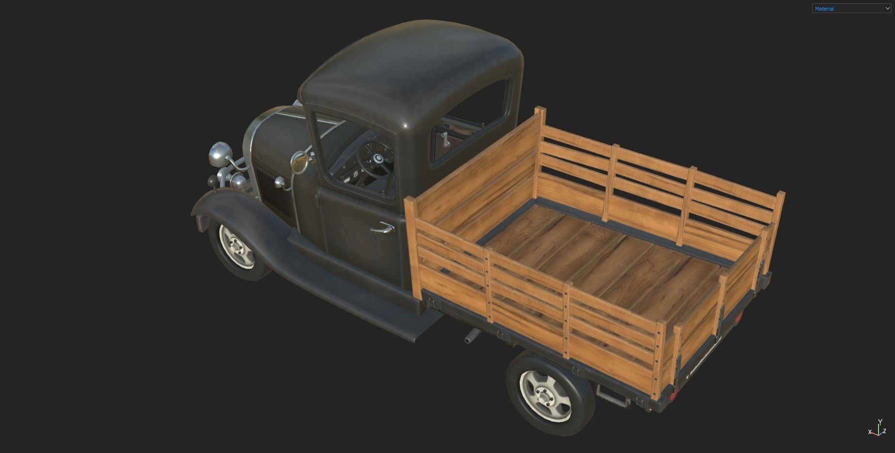 Stylized Truck Low-poly 3D model_12