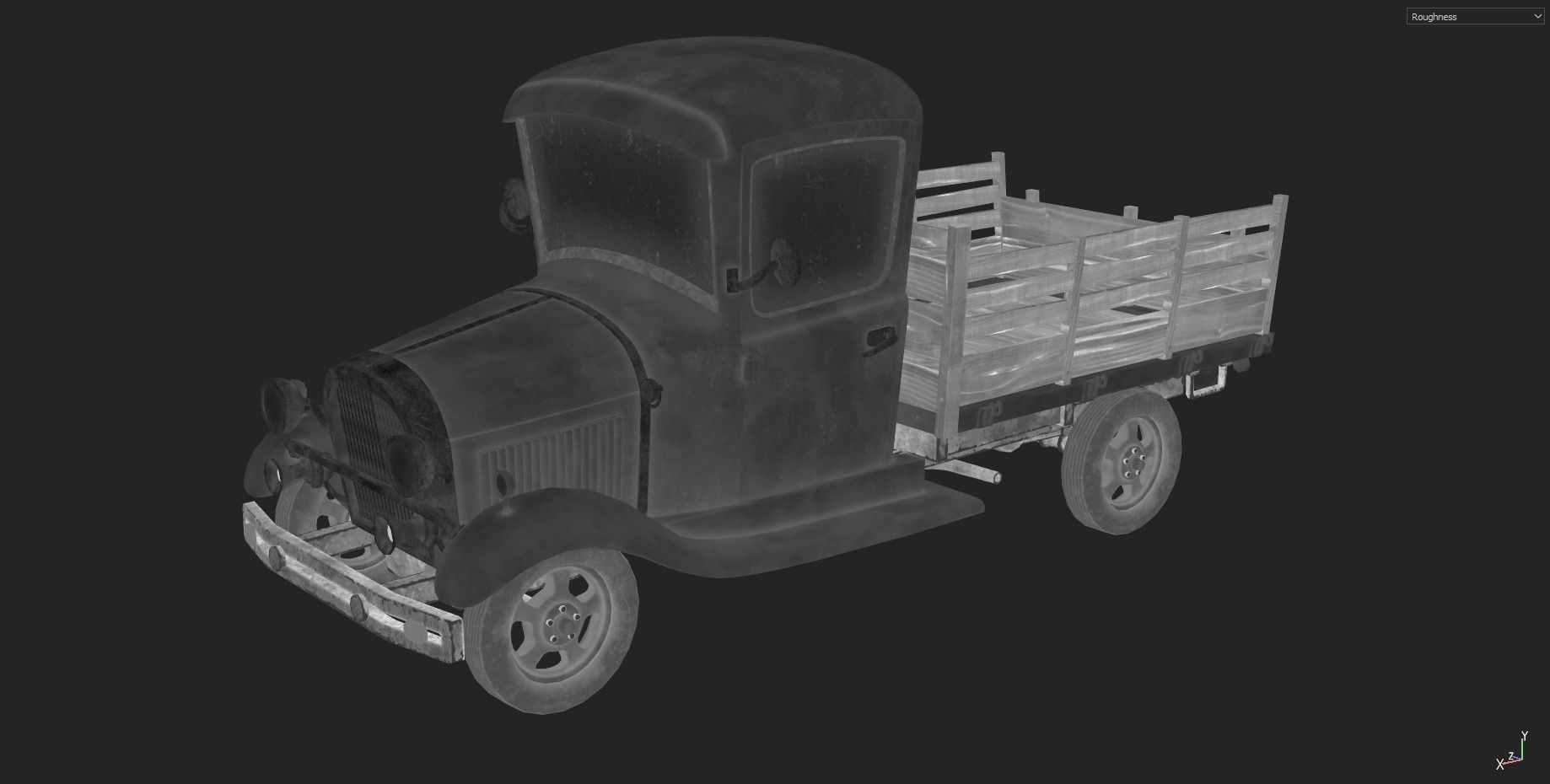 Stylized Truck Low-poly 3D model_16
