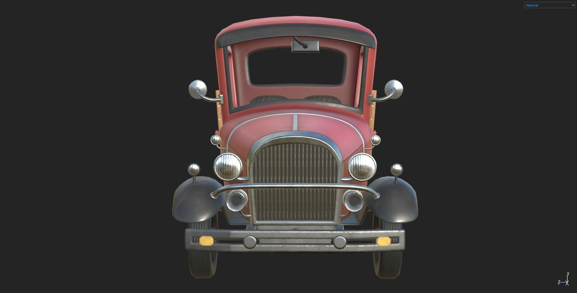 Stylized Truck Low-poly 3D model_8