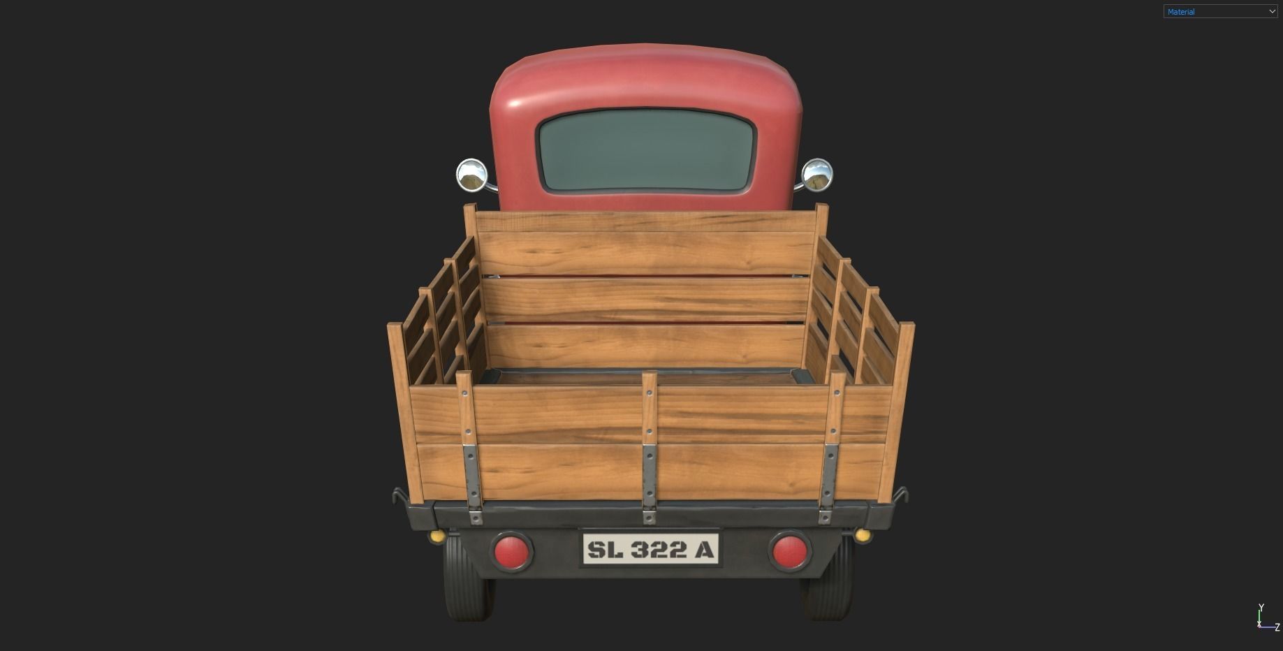 Stylized Truck Low-poly 3D model_5