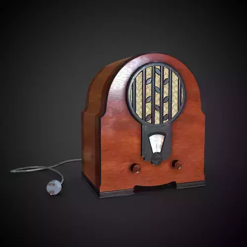 1933 Philips 634A Vintage Radio Low-poly