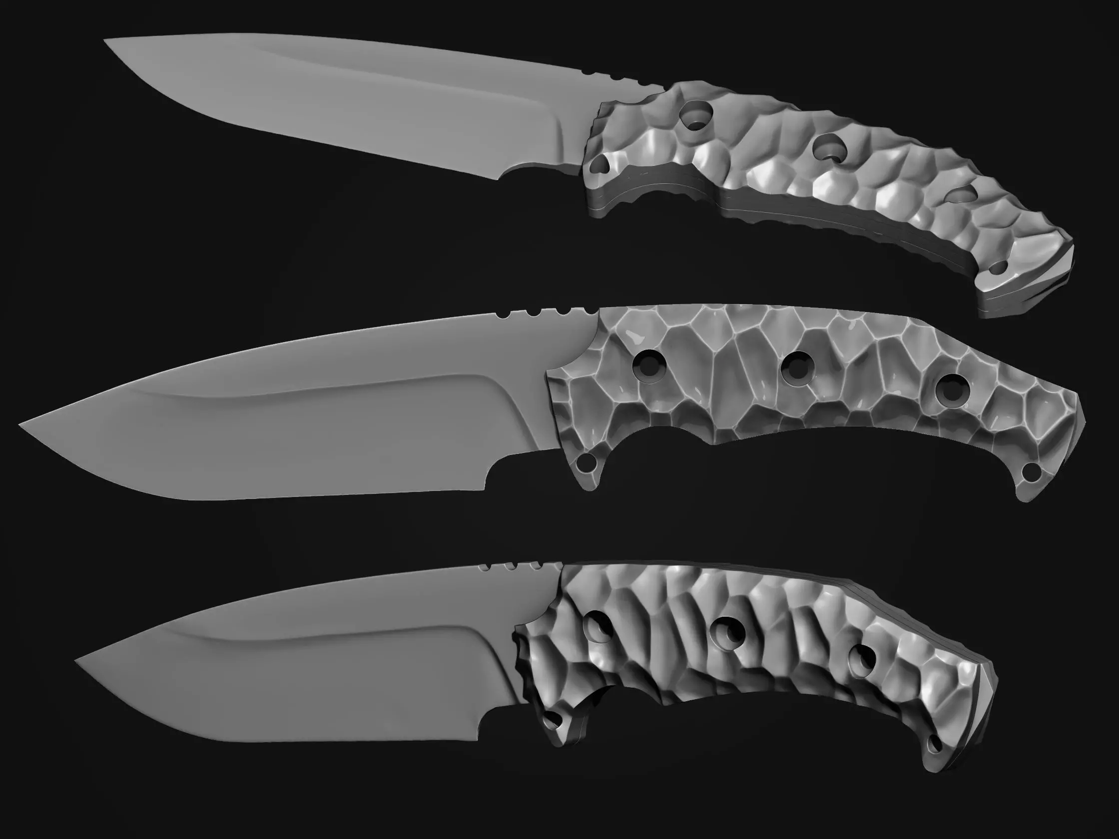 Tactical Combat Knife for Camping Hunting and Gear Collection 3D print model_0