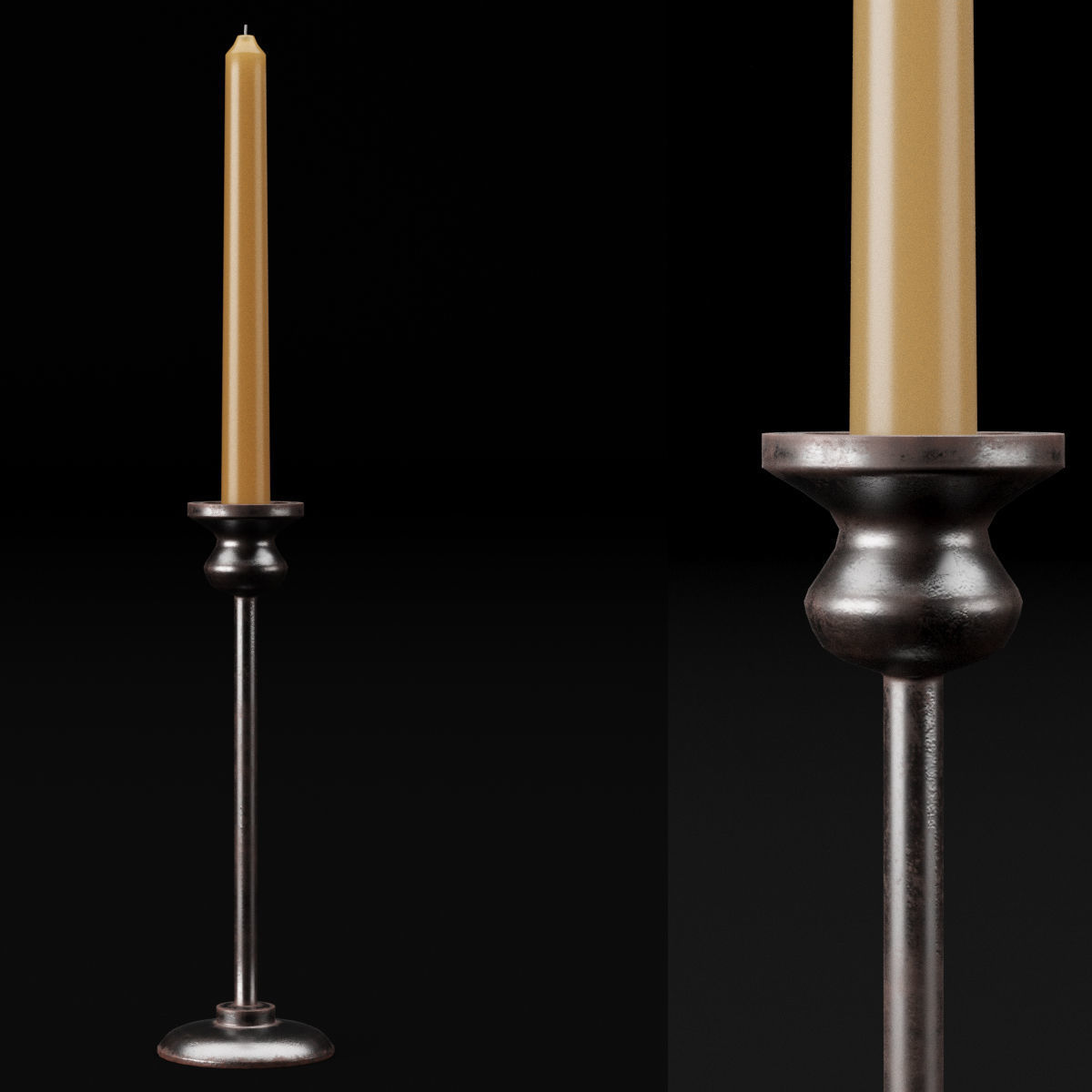 candlestick set 2 candlesticks 3D model_18