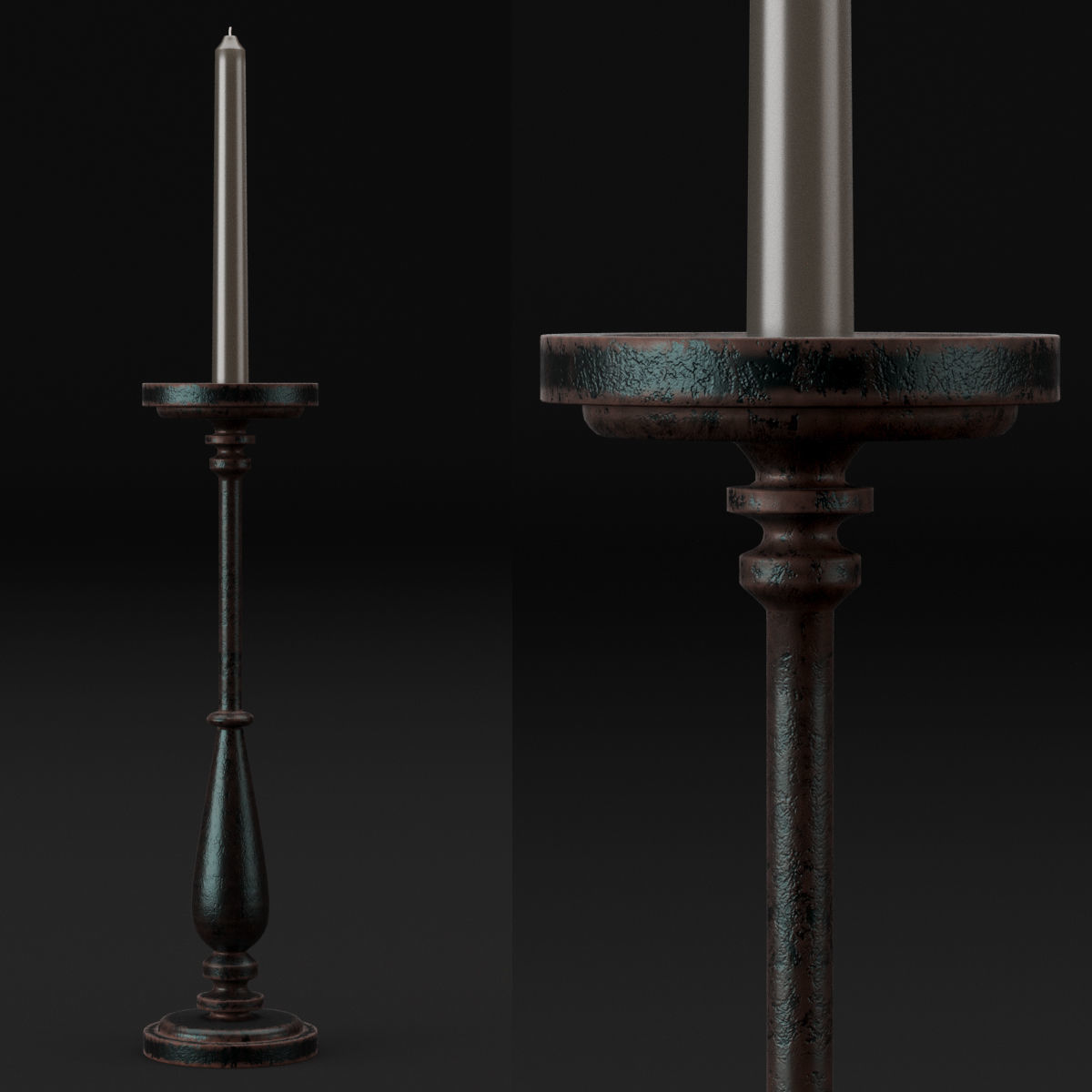 candlestick full set 3D model_17