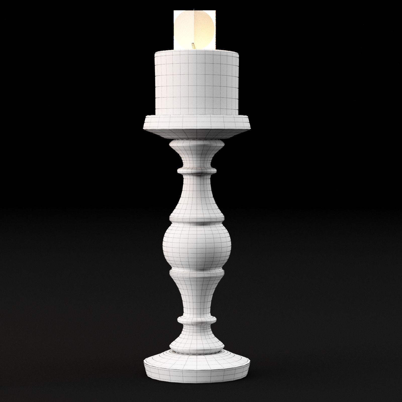 candlestick full set 3D model_34