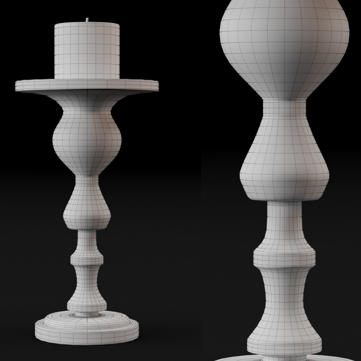candlestick full set 3D model_16