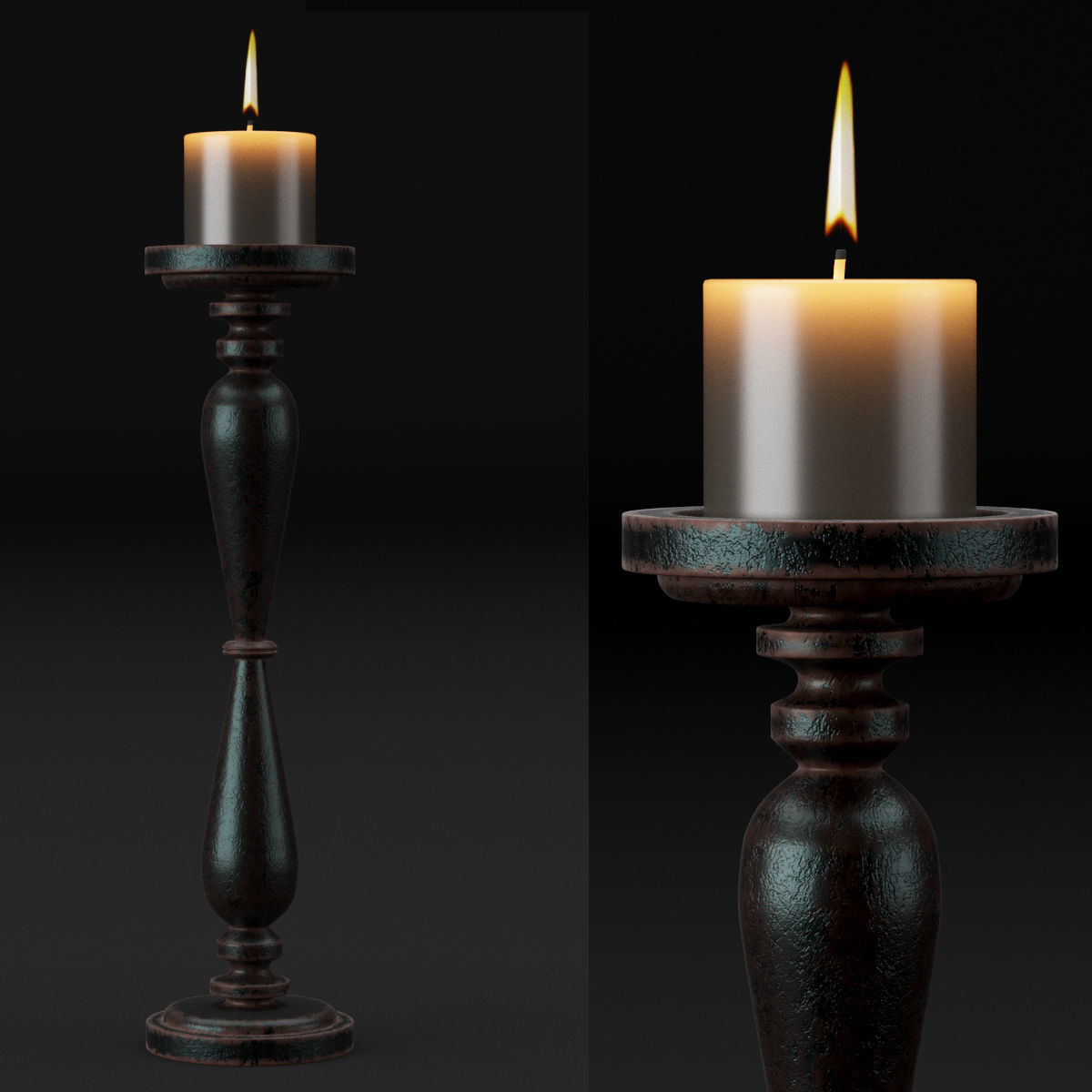 candlestick full set 3D model_13
