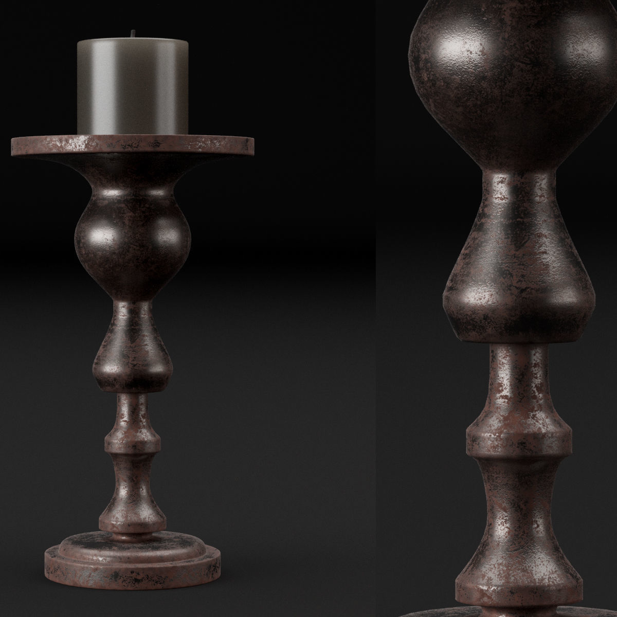 candlestick full set 3D model_15