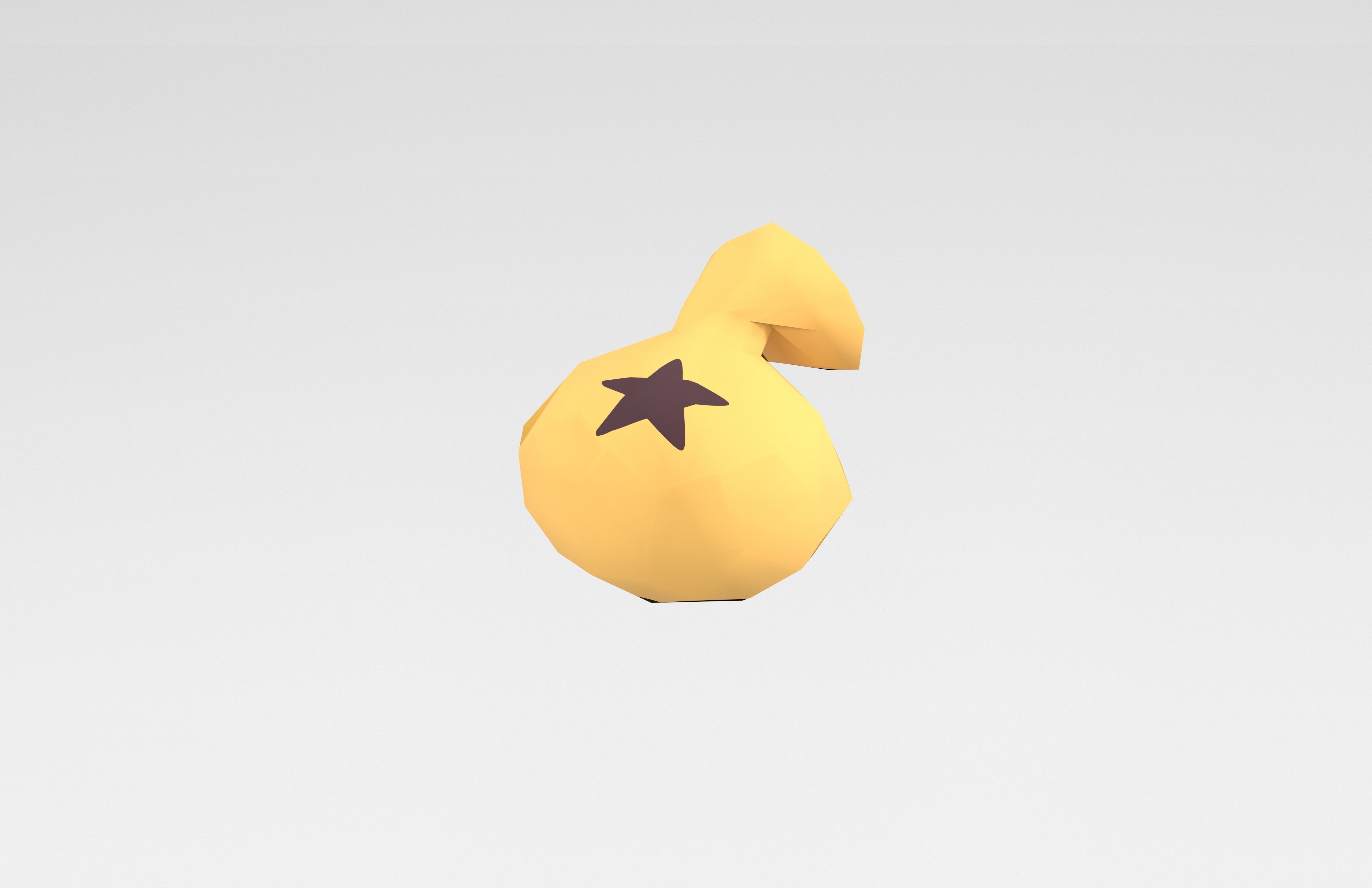 Money Bag v1 003 Low-poly 3D model_1