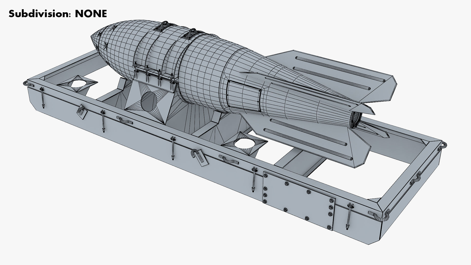Nuclear Aerial Bomb v 1 3D model_16