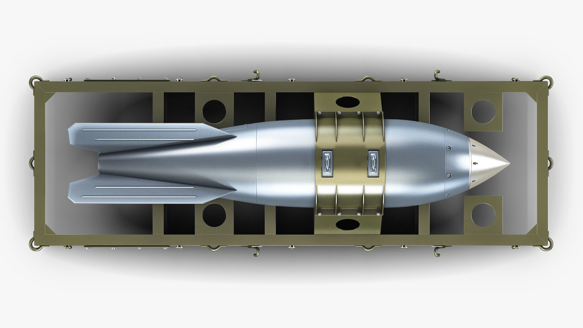 Nuclear Aerial Bomb v 1 3D model_7