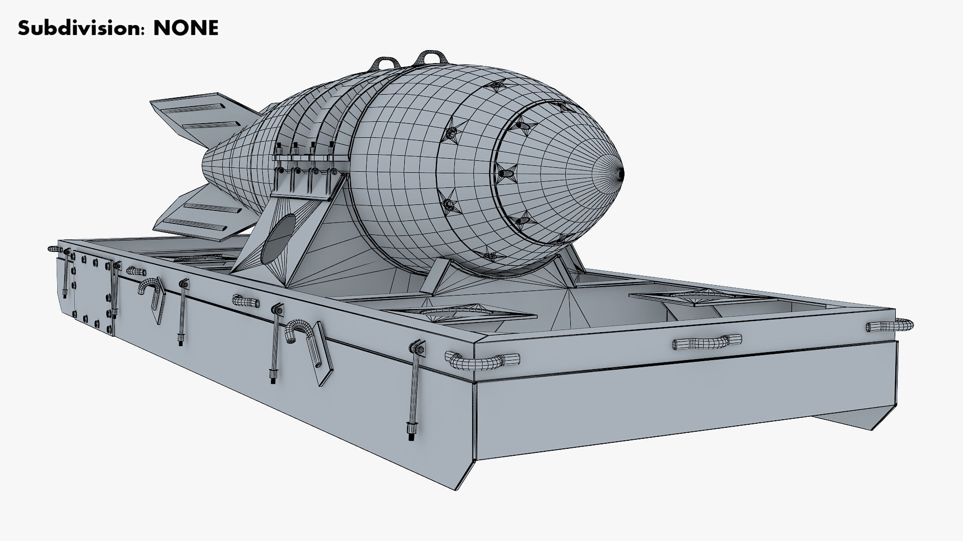 Nuclear Aerial Bomb v 1 3D model_14