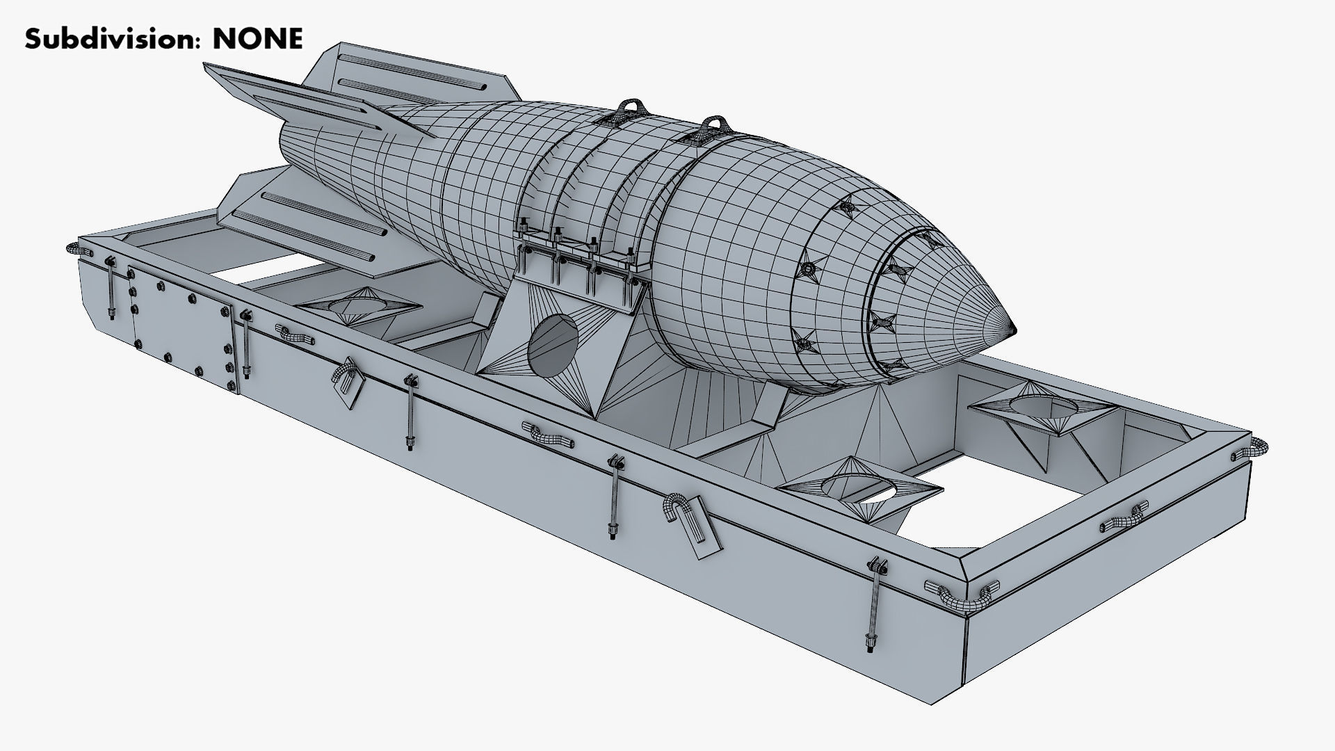 Nuclear Aerial Bomb v 1 3D model_17