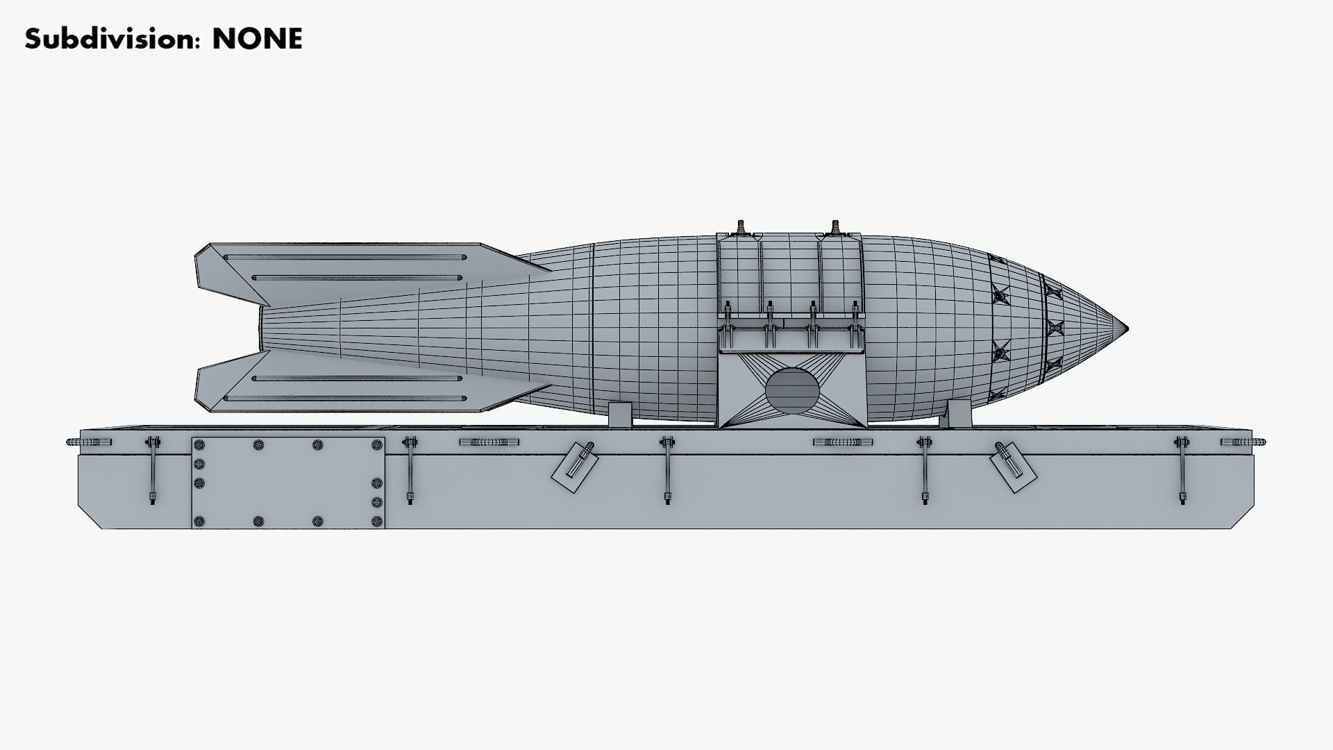 Nuclear Aerial Bomb v 1 3D model_19