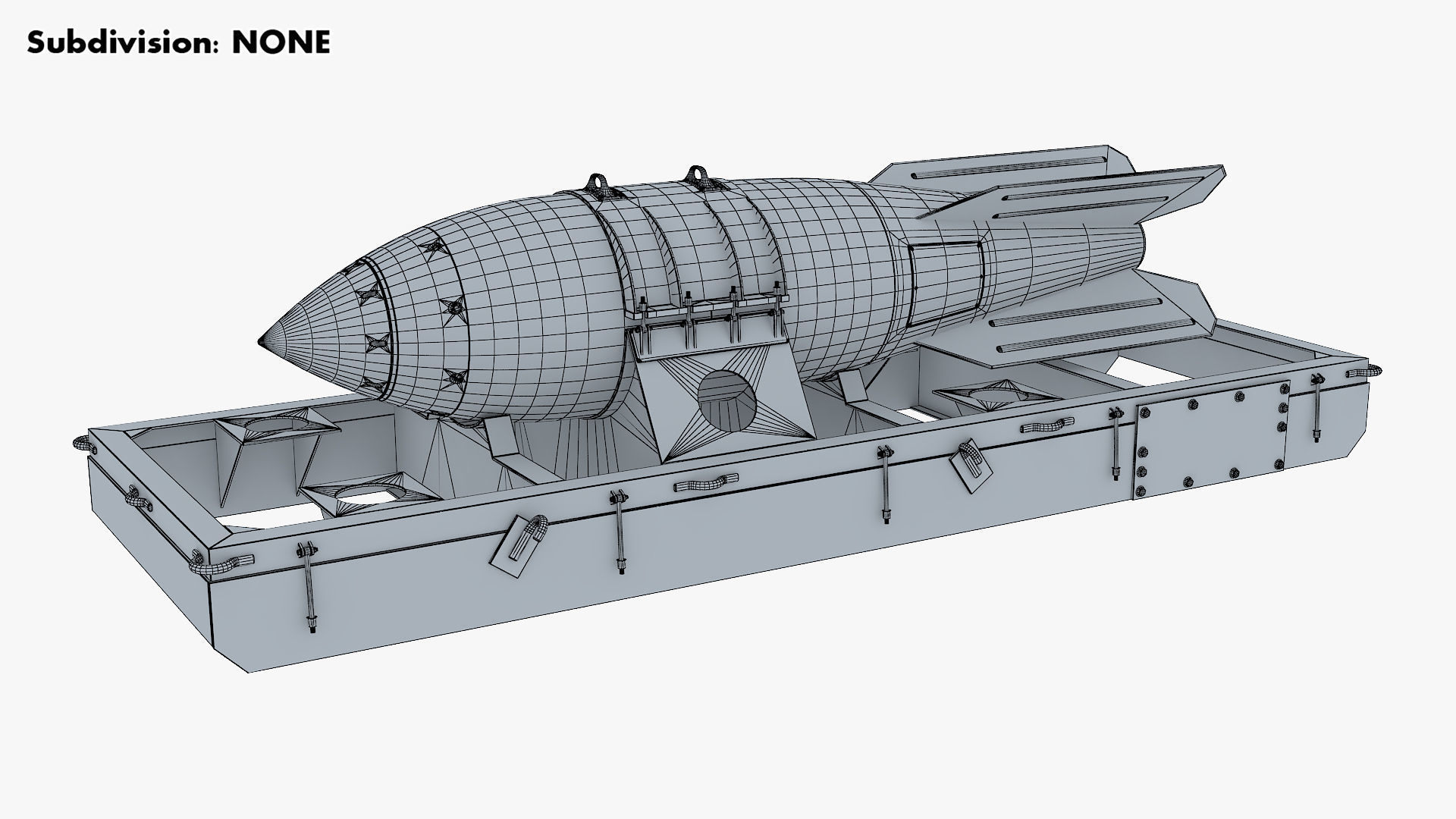 Nuclear Aerial Bomb v 1 3D model_13