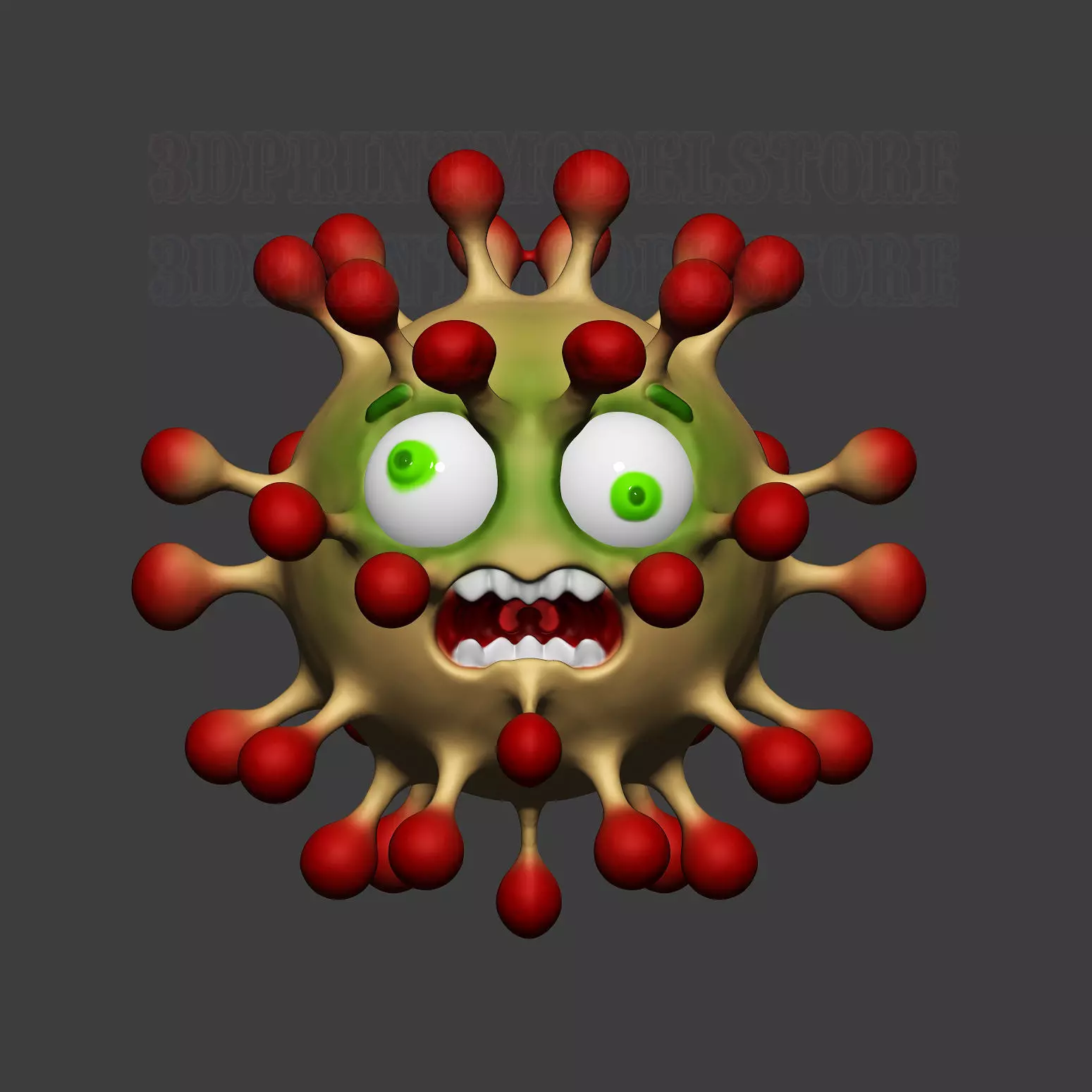 Coronavirus Covid 19 Monster  Free 3D print model_0