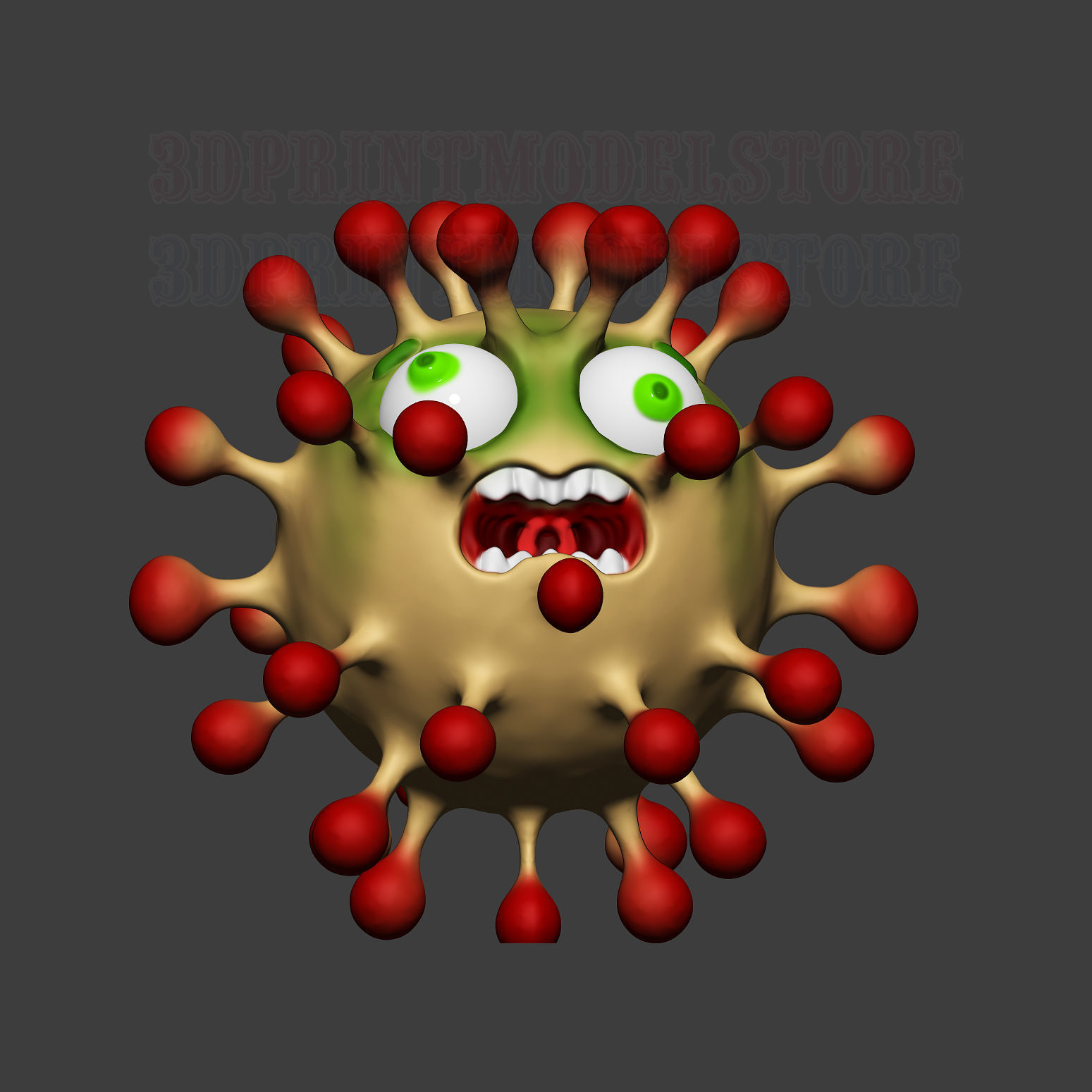 Coronavirus Covid 19 Monster  Free 3D print model_1