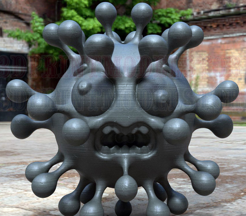 Coronavirus Covid 19 Monster  Free 3D print model_2