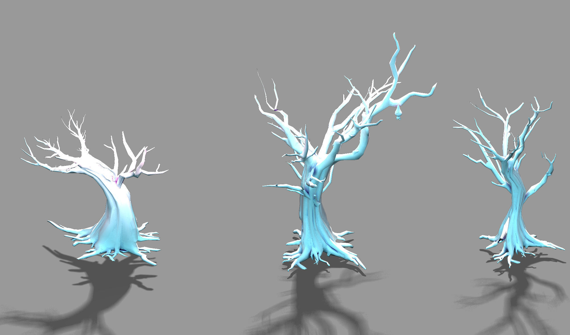 Dark forest - dead tree 01 3D model_3
