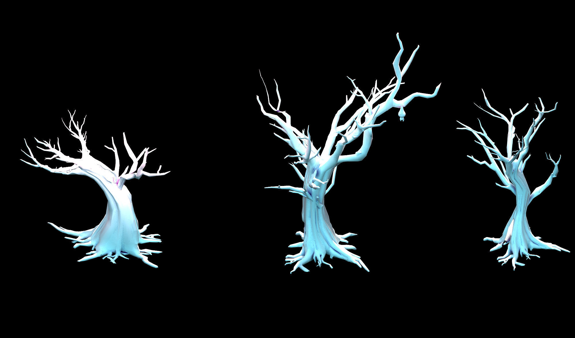 Dark forest - dead tree 01 3D model_2