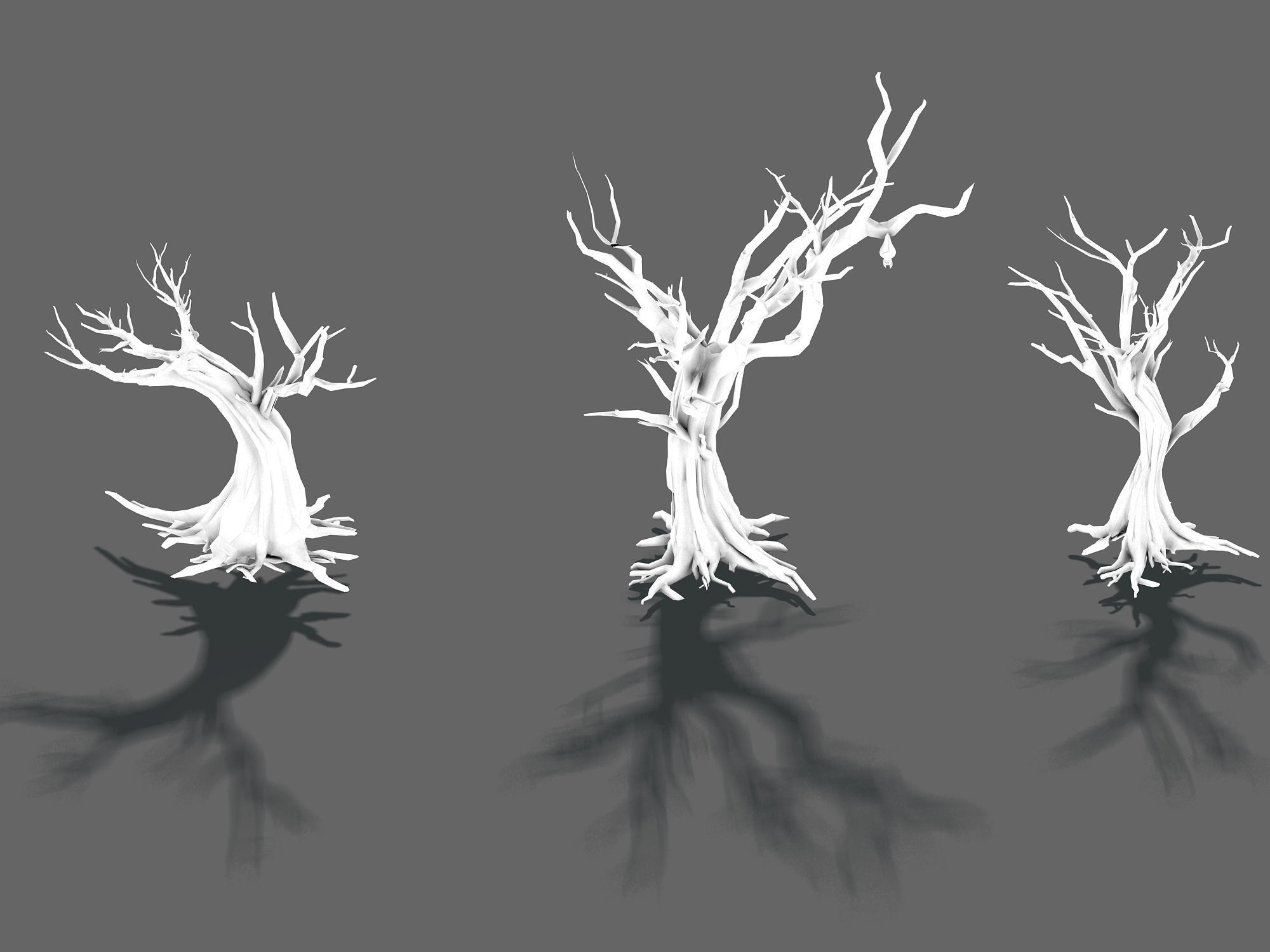 Dark forest - dead tree 01 3D model_4