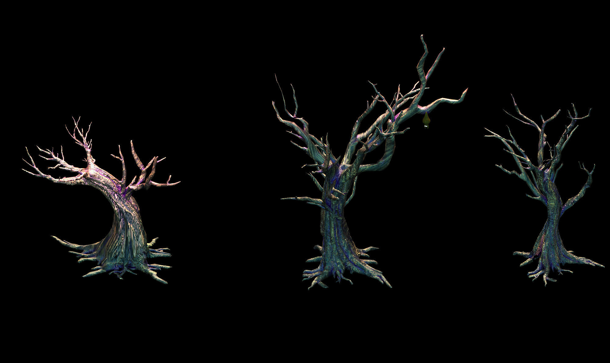 Dark forest - dead tree 01 3D model_1