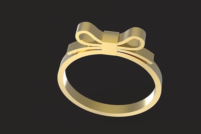 Bowknot ring 3D print model