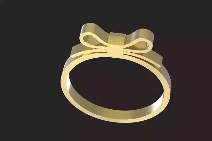 Bowknot ring 3D print model
