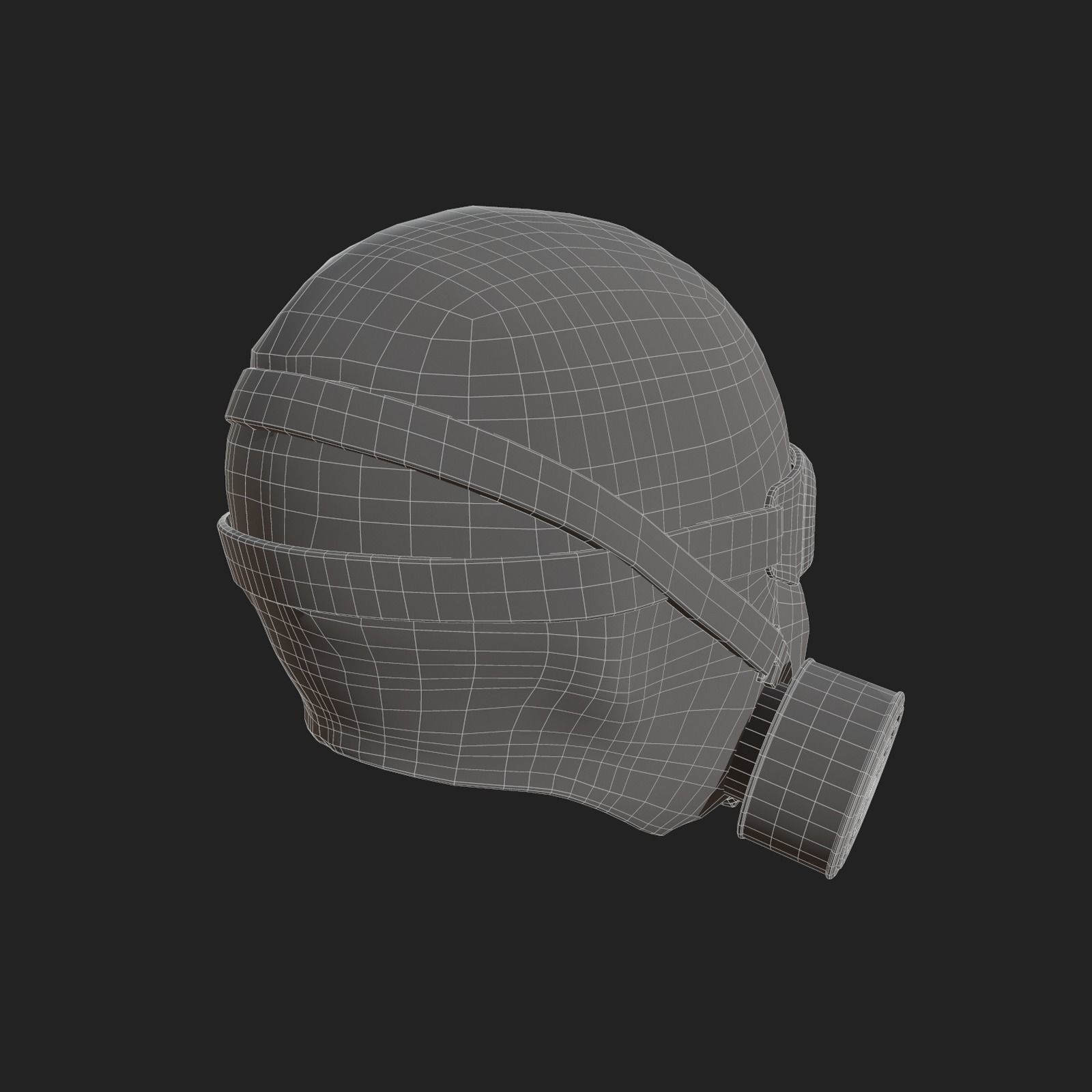 Helmet scifi military combat 3d futuristic technology  Low-poly 3D model_8