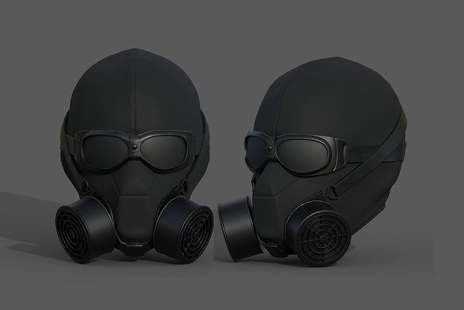 Helmet scifi military combat 3d futuristic technology  Low-poly 3D model