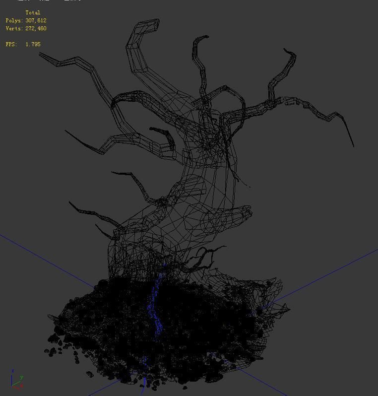 Barracks - desert Dead tree 05 3D model_7