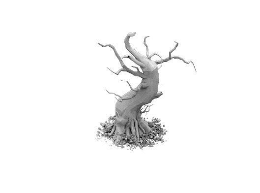 Barracks - desert Dead tree 05 3D model_2
