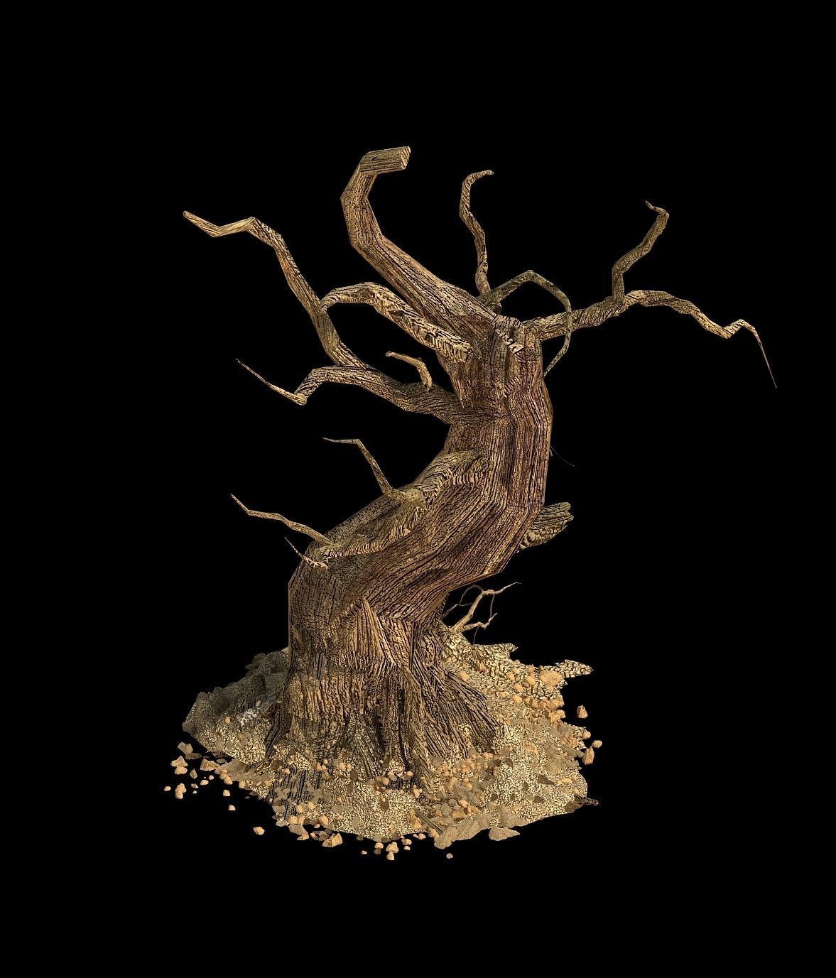Barracks - desert Dead tree 05 3D model_1