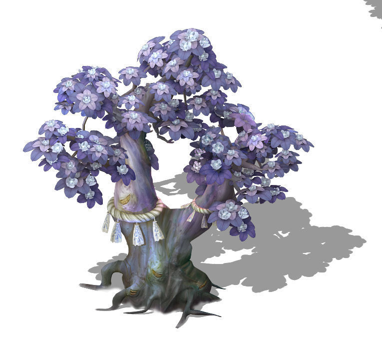 Cartoon hell - soul Flower tree 01 3D model_3
