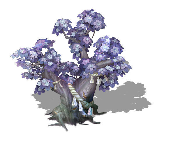 Cartoon hell - soul Flower tree 04 3D model_3