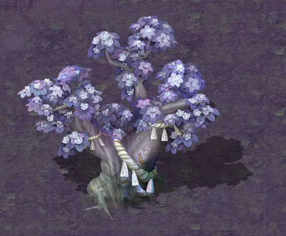 Cartoon hell - soul Flower tree 04 3D model_0