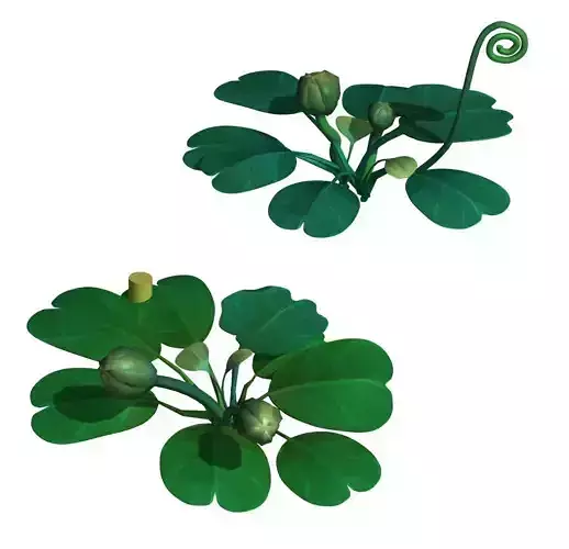 Cartoon forest - tree sea plant 02