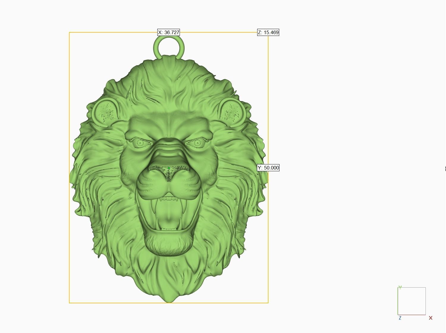 Lion necklace ready to 3D print model 3D print model_4
