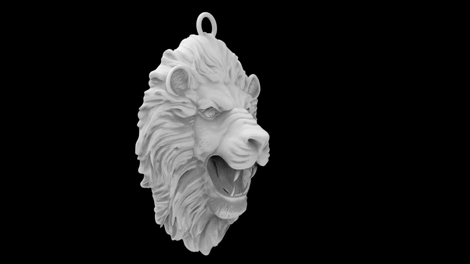 Lion necklace ready to 3D print model 3D print model_1