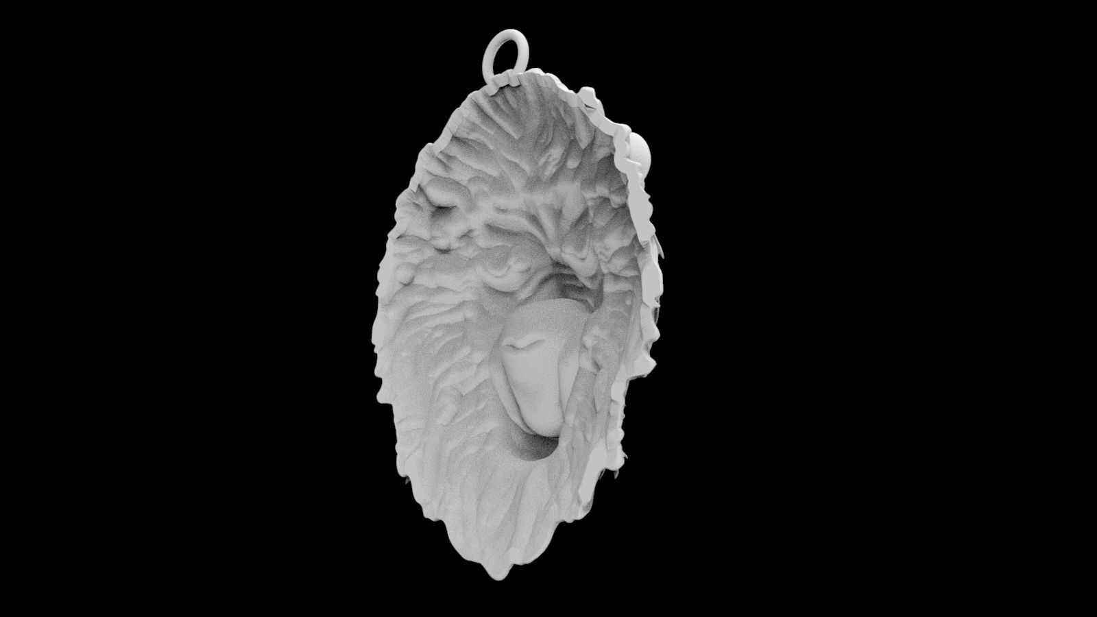 Lion necklace ready to 3D print model 3D print model_2