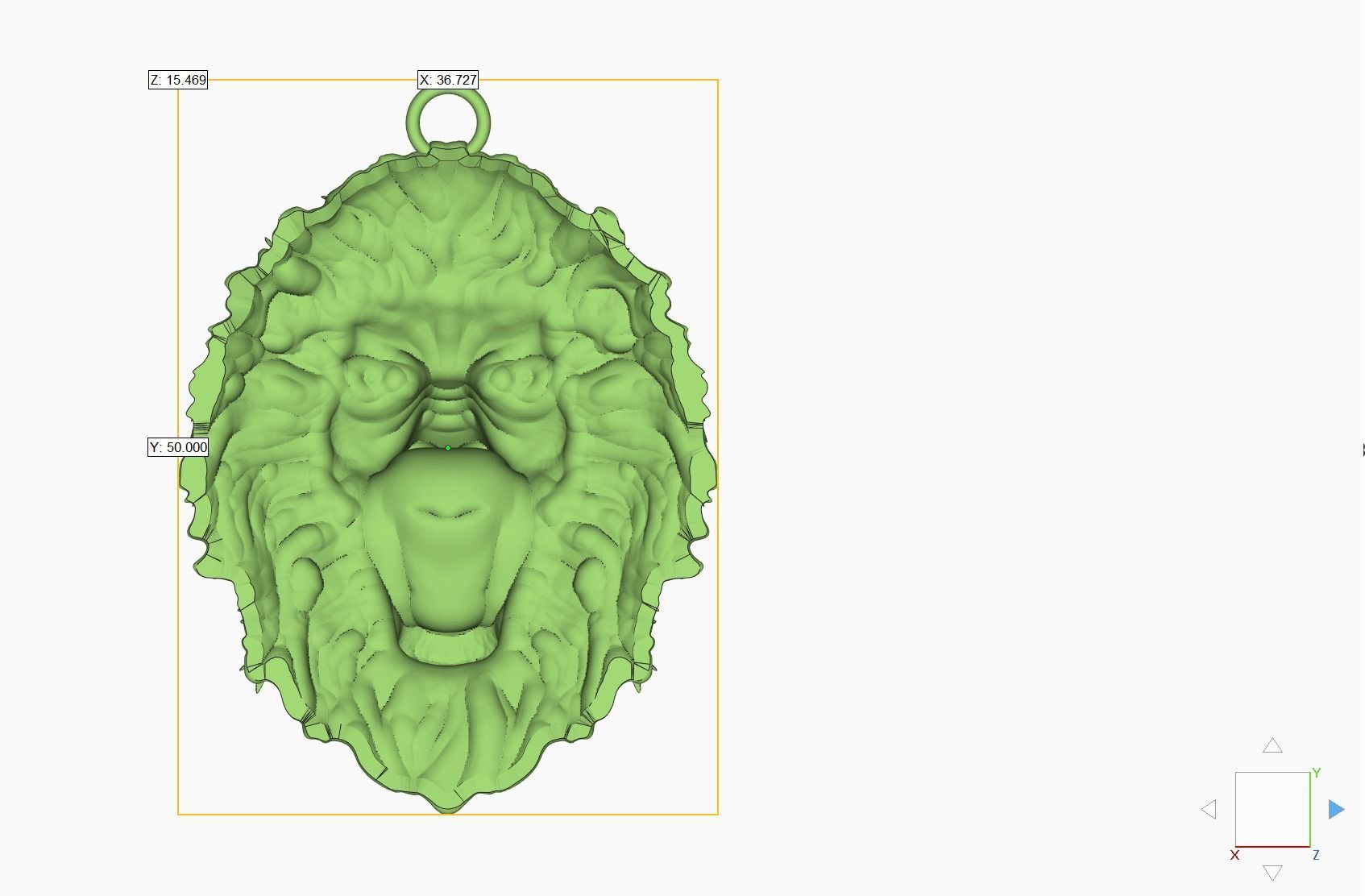 Lion necklace ready to 3D print model 3D print model_6